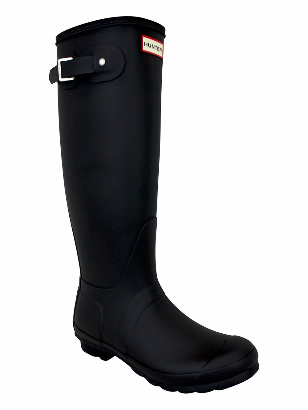 Hunter Black Matte Tall Original Rain Boot with Buckle Size Women’s 7